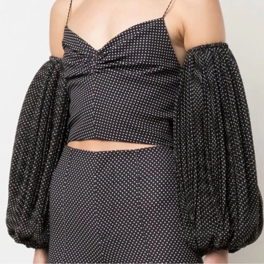 Alice + Olivia Dylan High-Waist Polka Dot Pants - Picture 4 of 5